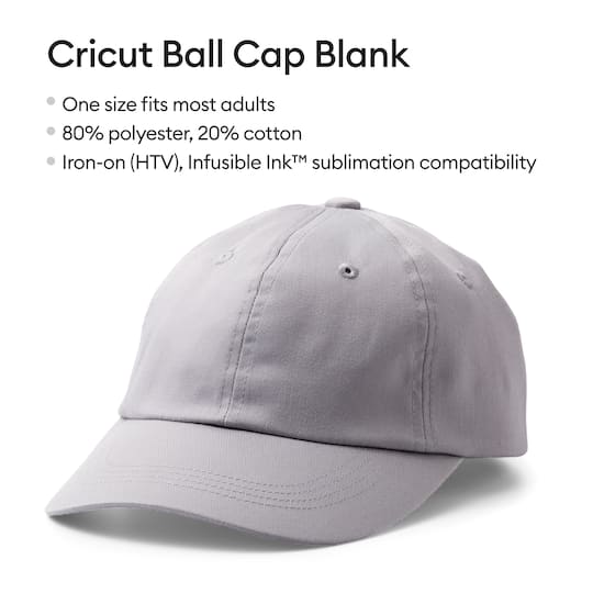 6 Pack: Cricut® Gray Ball Cap Blank